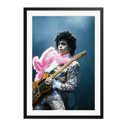 Prince in Los Angeles 1985 Framed Print Black XXL