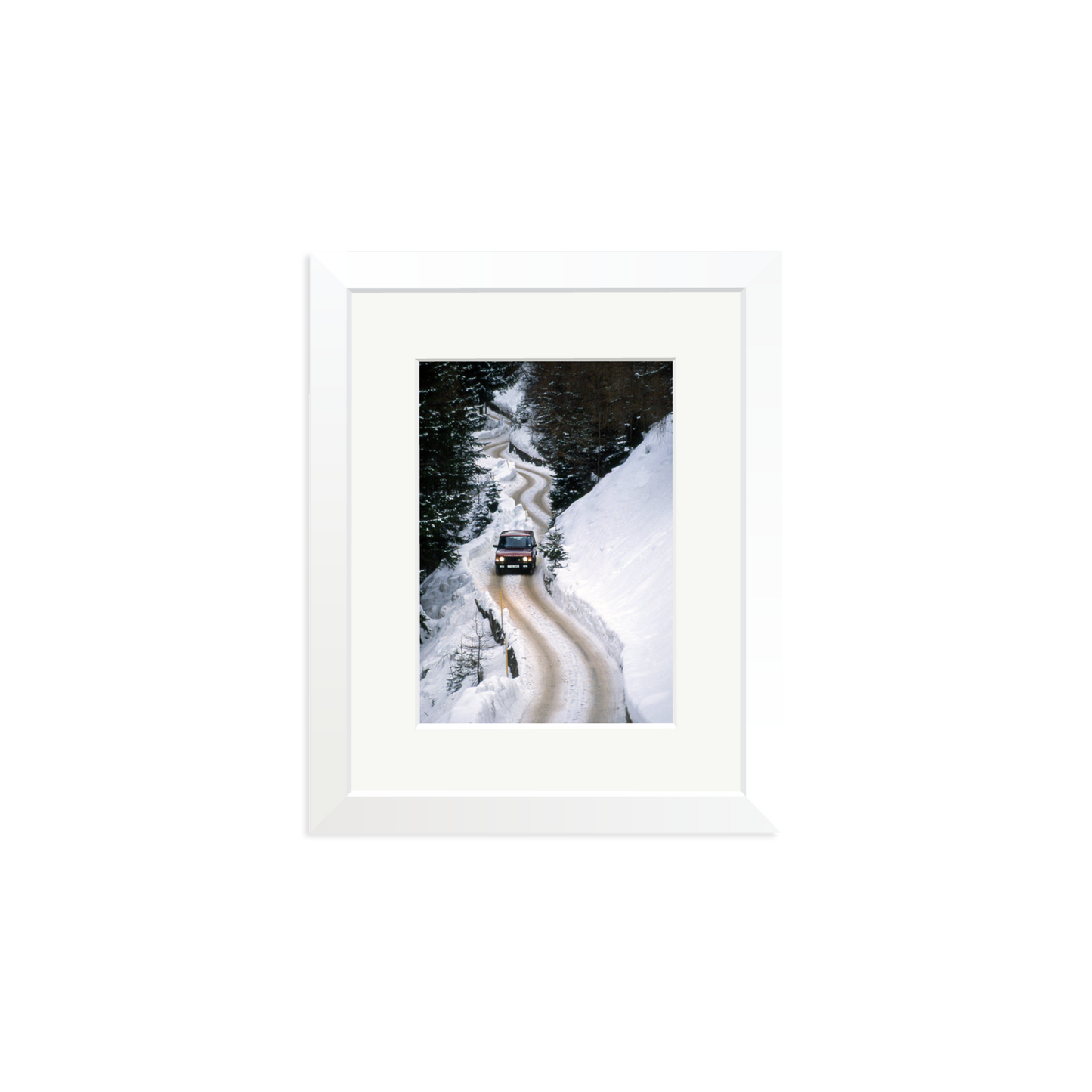 Range Rover Classic in the Alps Framed Print