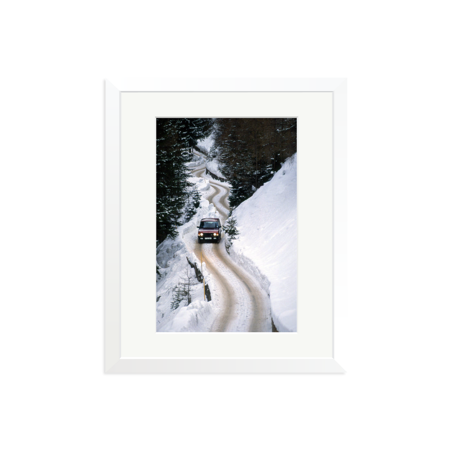 Range Rover Classic in the Alps Framed Print
