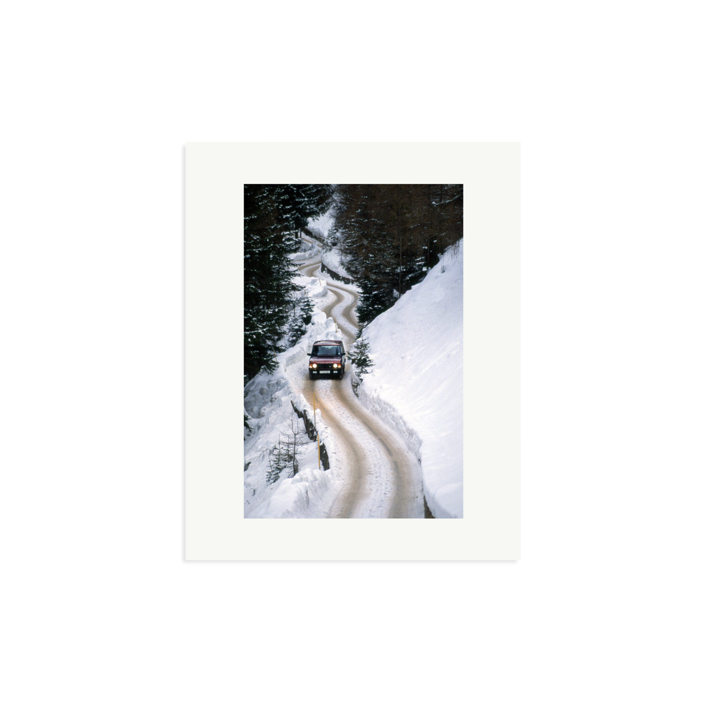 Range Rover Classic in the Alps Framed Print
