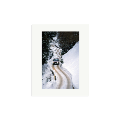 Range Rover Classic in the Alps Framed Print Print Only Medium