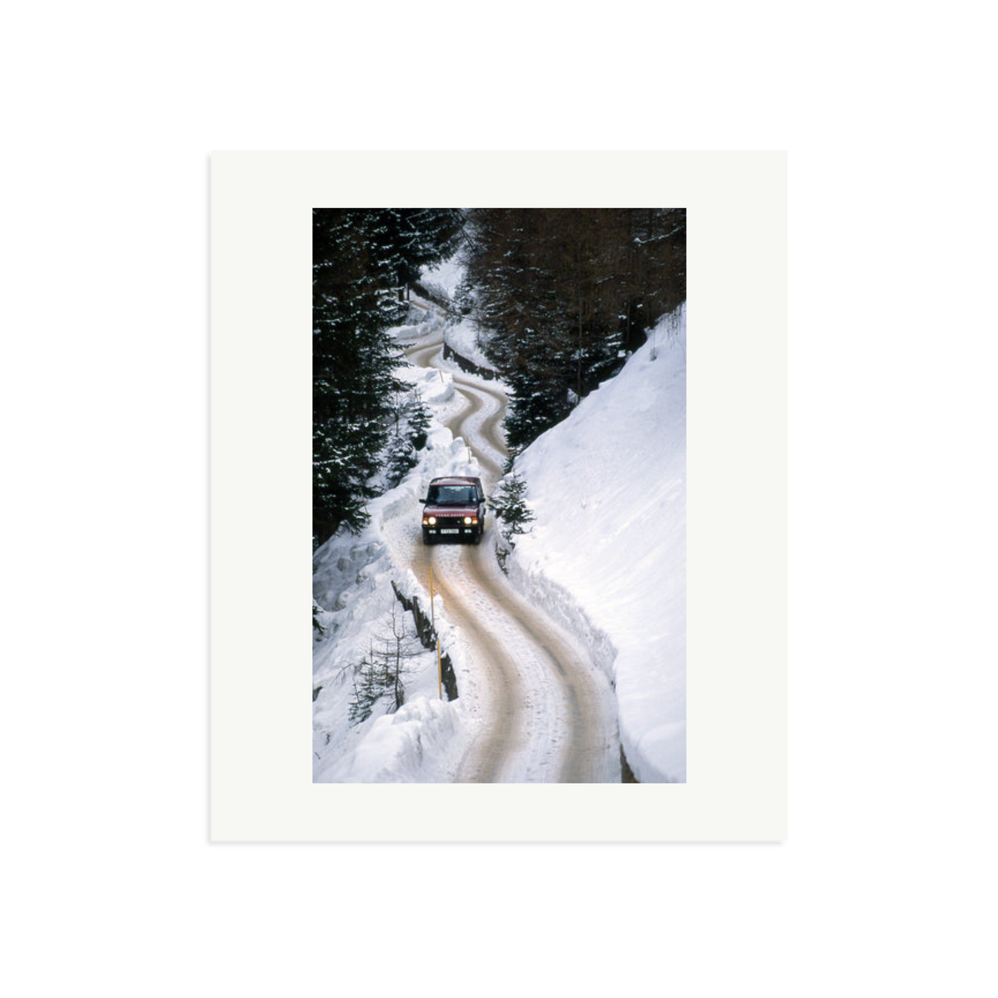 Range Rover Classic in the Alps Framed Print