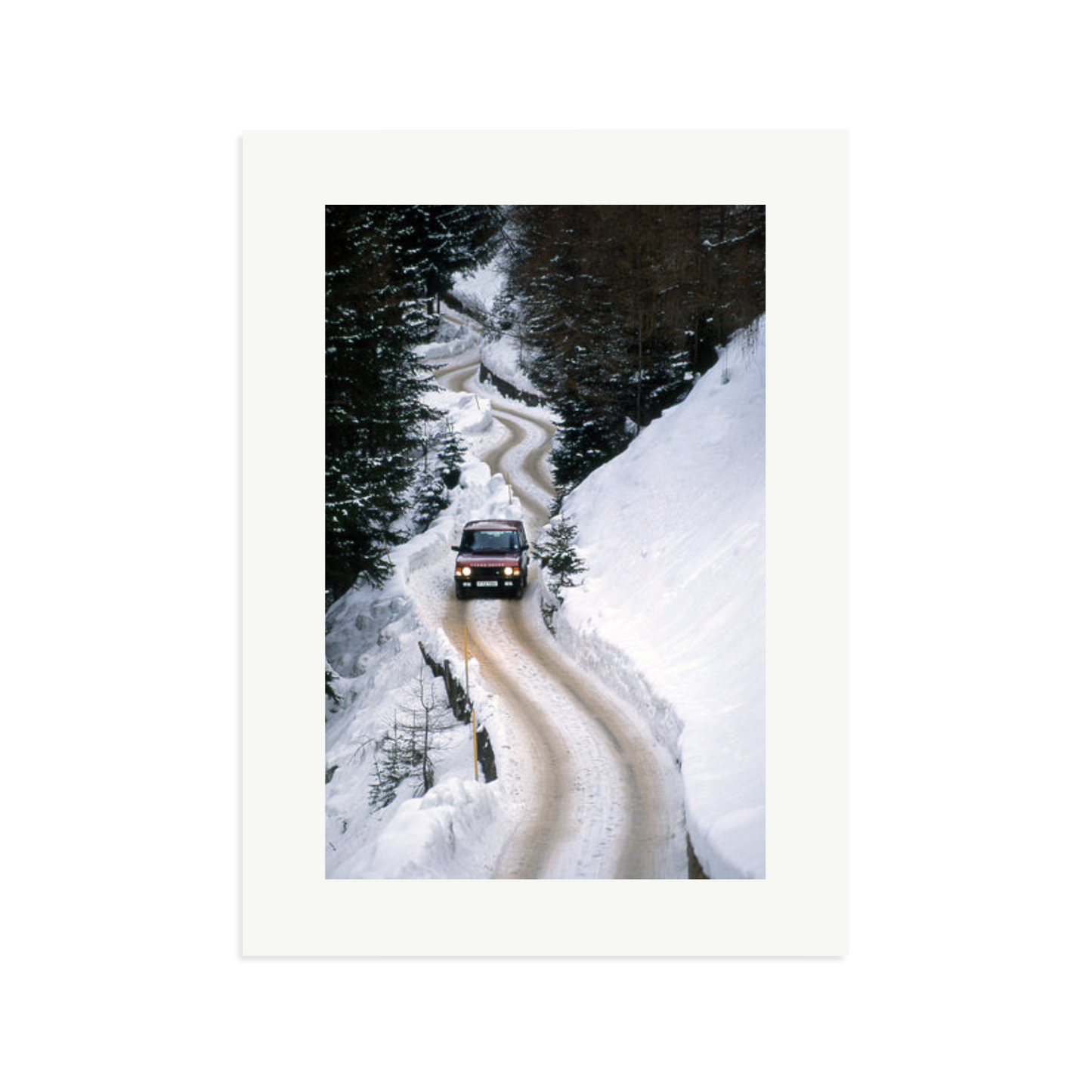Range Rover Classic in the Alps Framed Print