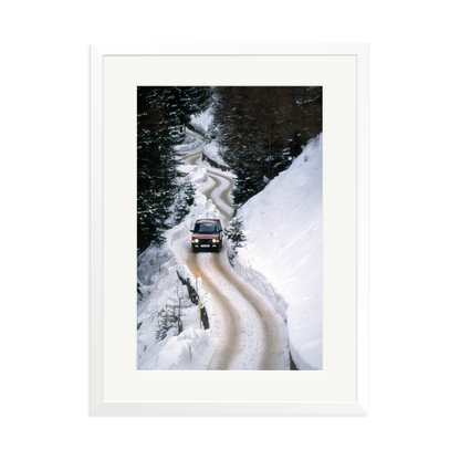 Range Rover Classic in the Alps Framed Print