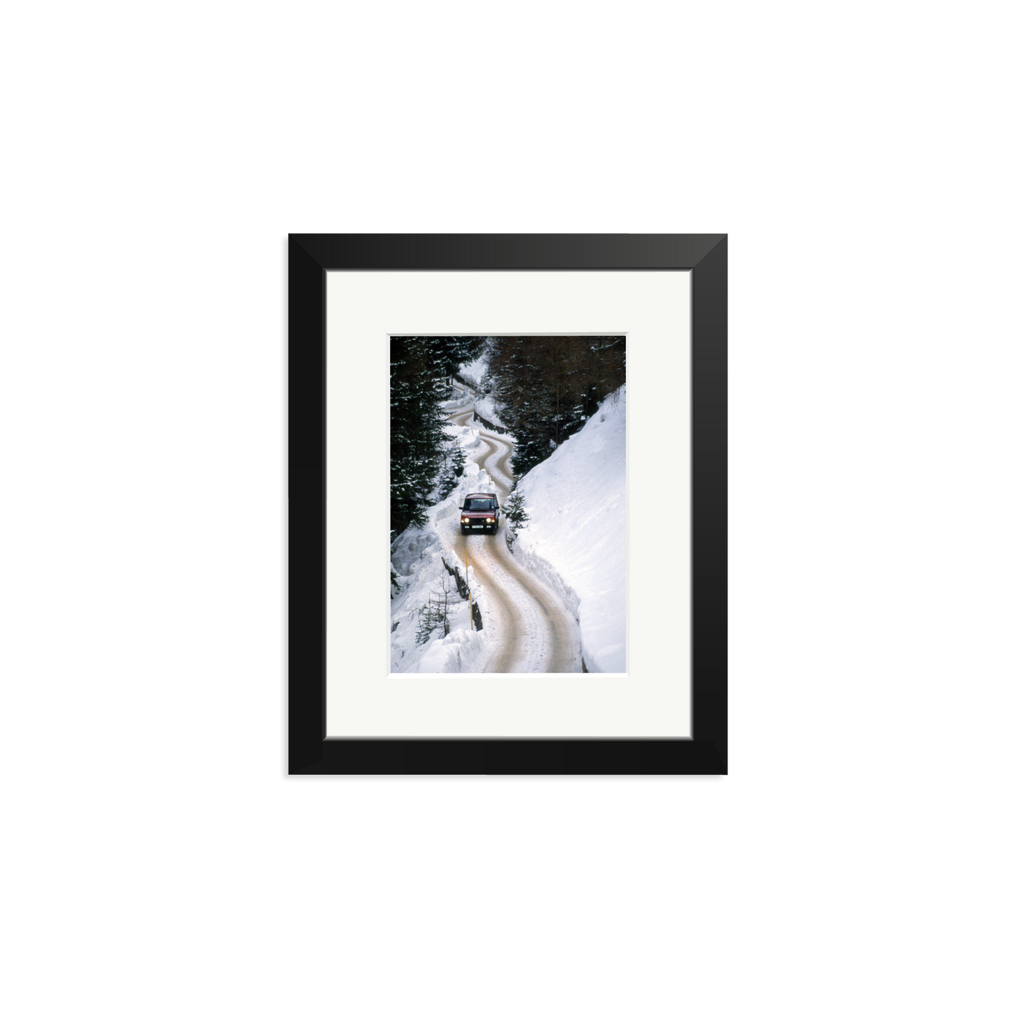 Range Rover Classic in the Alps Framed Print