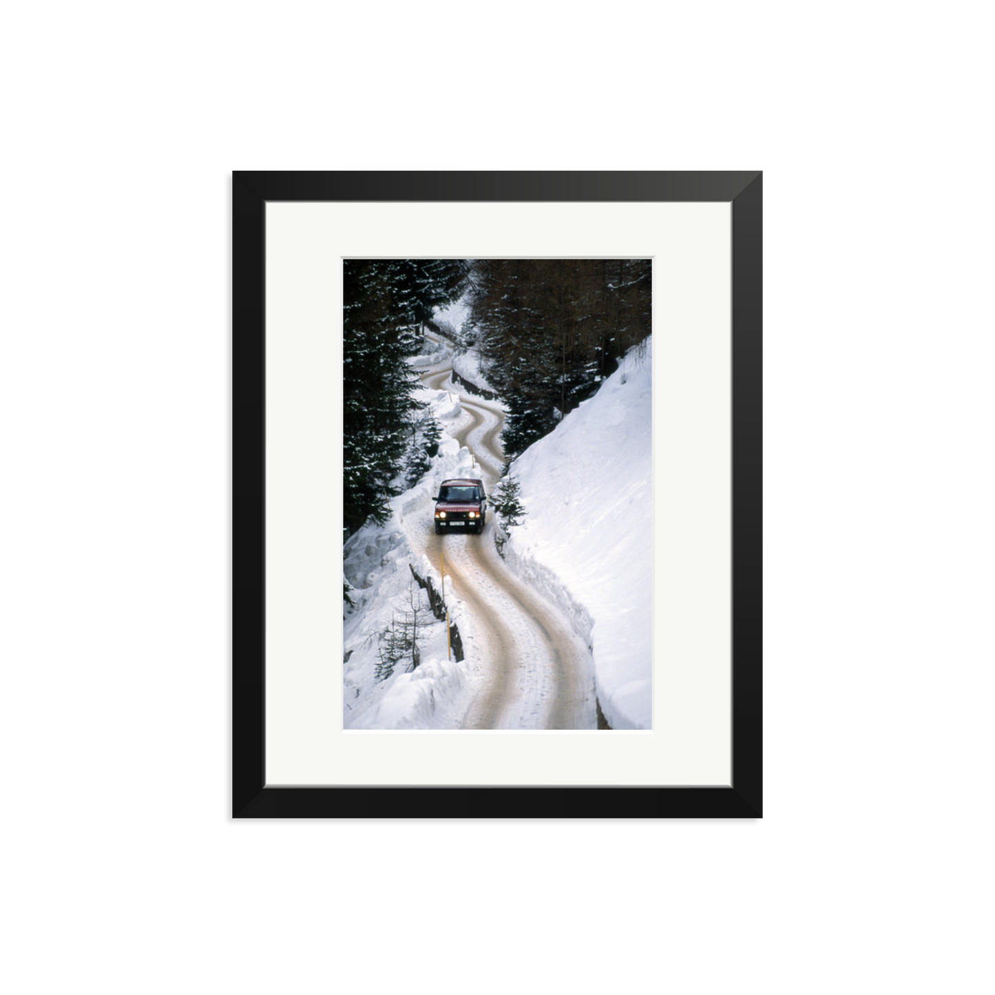 Range Rover Classic in the Alps Framed Print