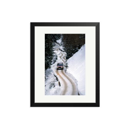 Range Rover Classic in the Alps Framed Print