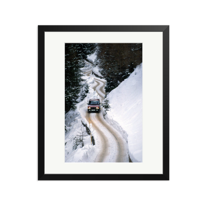 Range Rover Classic in the Alps Framed Print