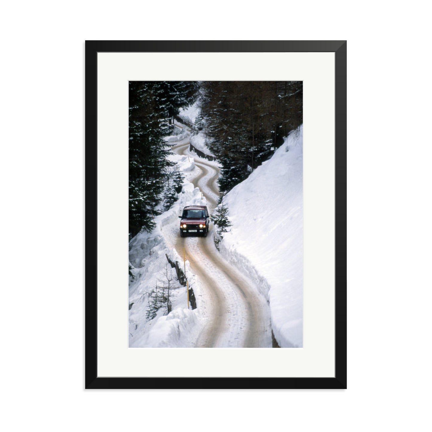 Range Rover Classic in the Alps Framed Print