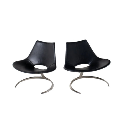 "Scimitar" Lounge Chairs by Preben Fabricius and Jørgen Kastholm