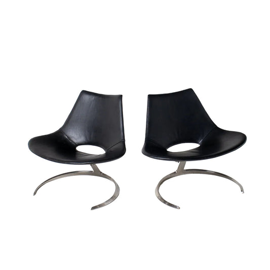"Scimitar" Lounge Chairs by Preben Fabricius and Jørgen Kastholm