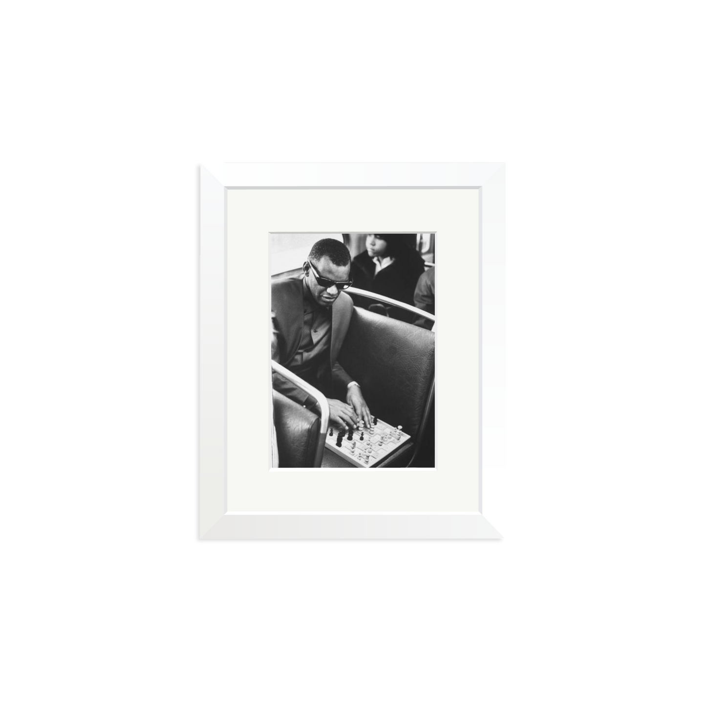 Ray Charles Playing Chess Framed Print