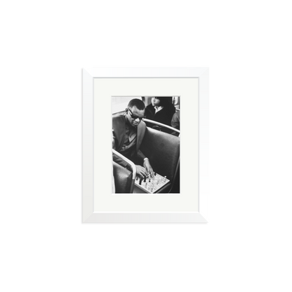 Ray Charles Playing Chess Framed Print