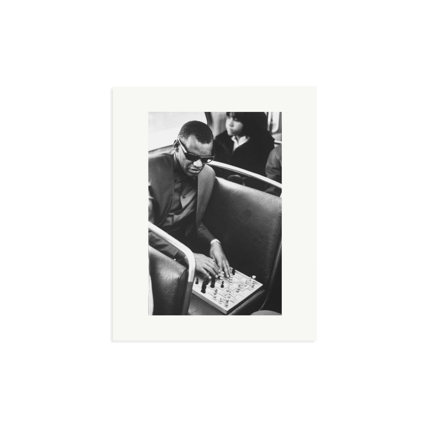 Ray Charles Playing Chess Framed Print