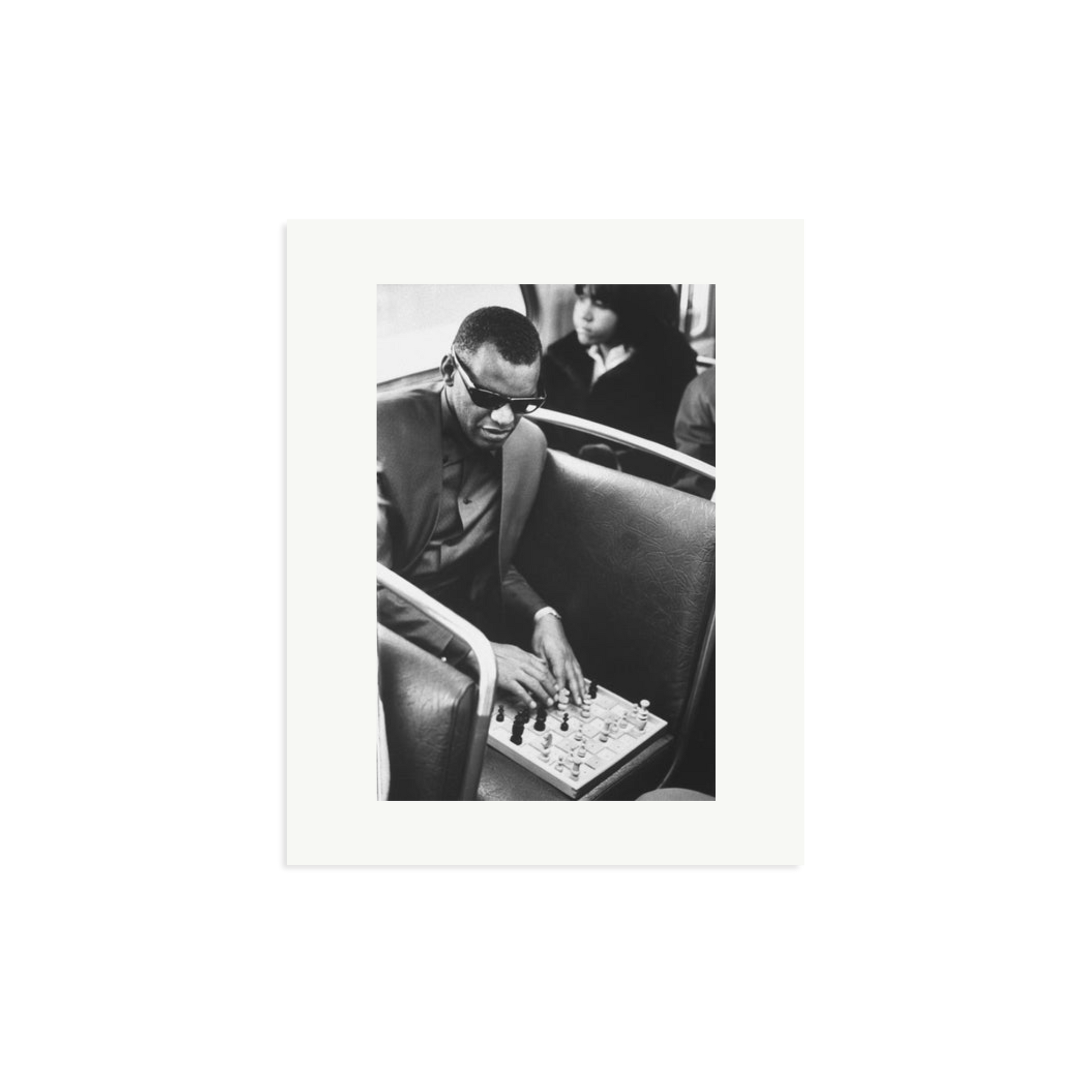 Ray Charles Playing Chess Framed Print Print Only Medium
