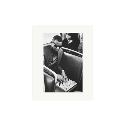 Ray Charles Playing Chess Framed Print Print Only Medium