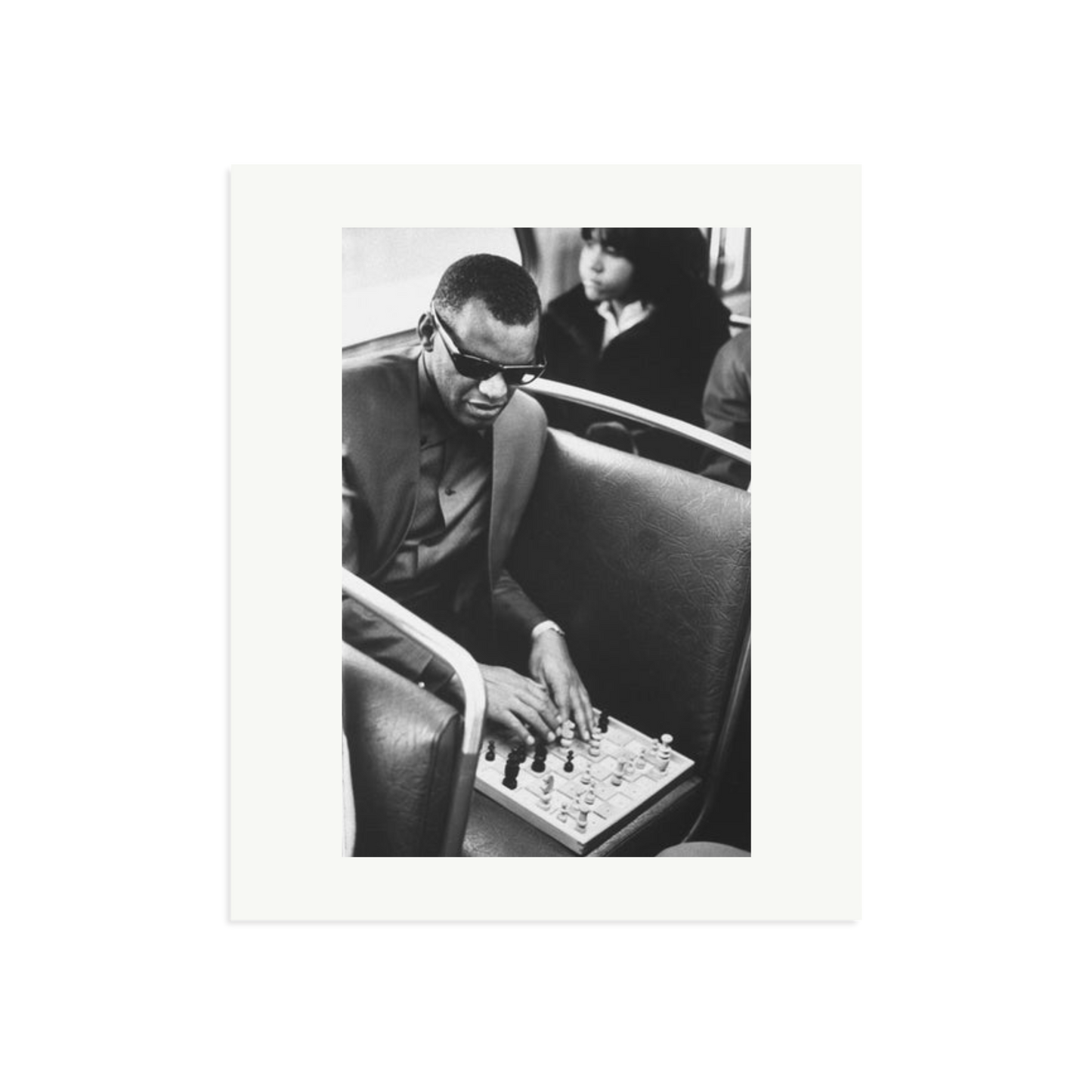 Ray Charles Playing Chess Framed Print