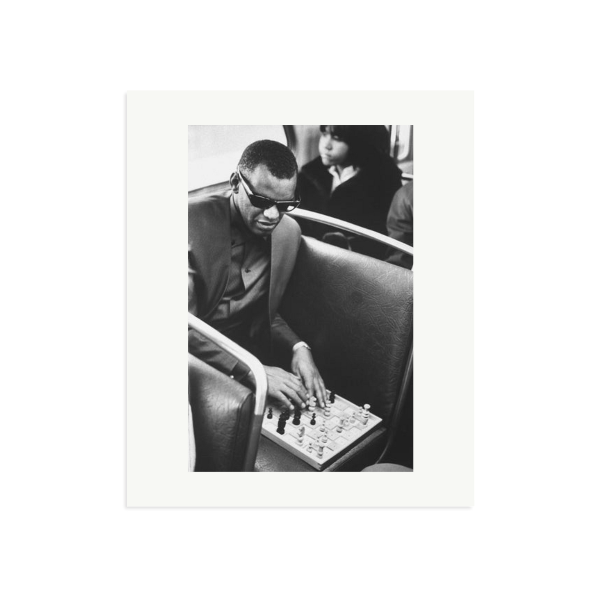 Ray Charles Playing Chess Framed Print Print Only Large