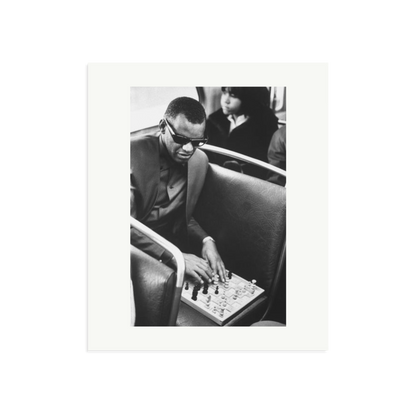 Ray Charles Playing Chess Framed Print Print Only Large