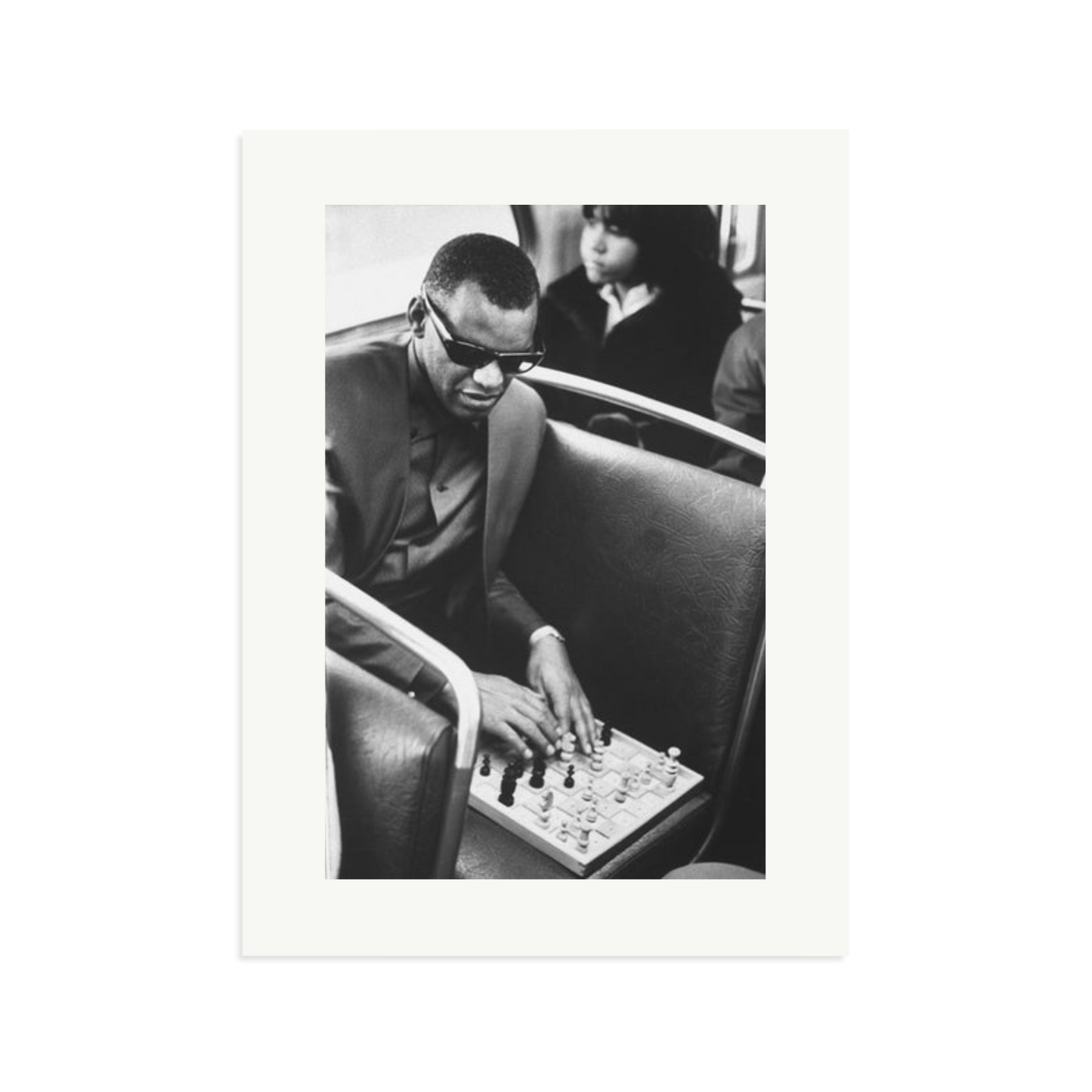 Ray Charles Playing Chess Framed Print Print Only XL