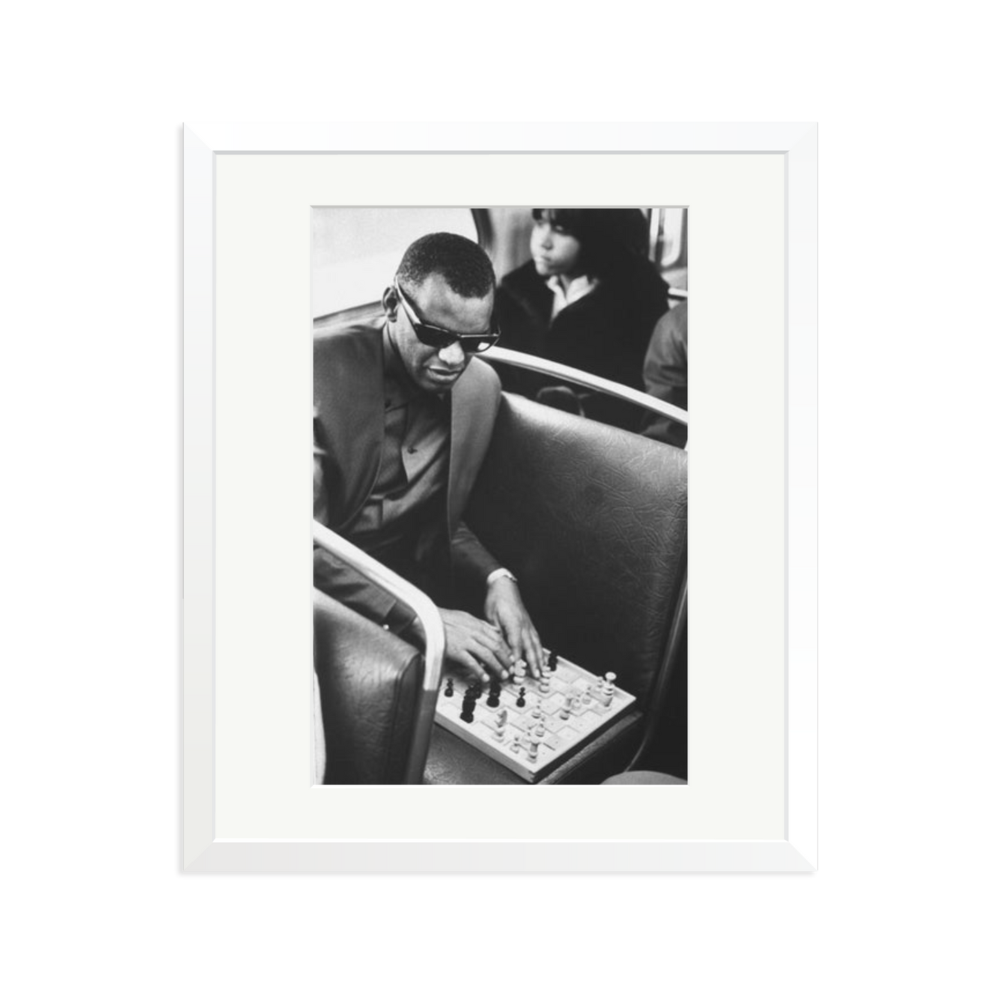 Ray Charles Playing Chess Framed Print