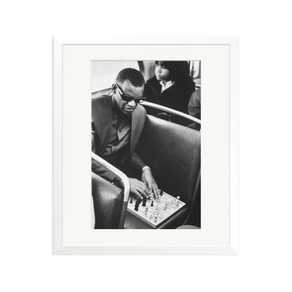 Ray Charles Playing Chess Framed Print