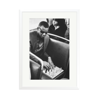 Ray Charles Playing Chess Framed Print