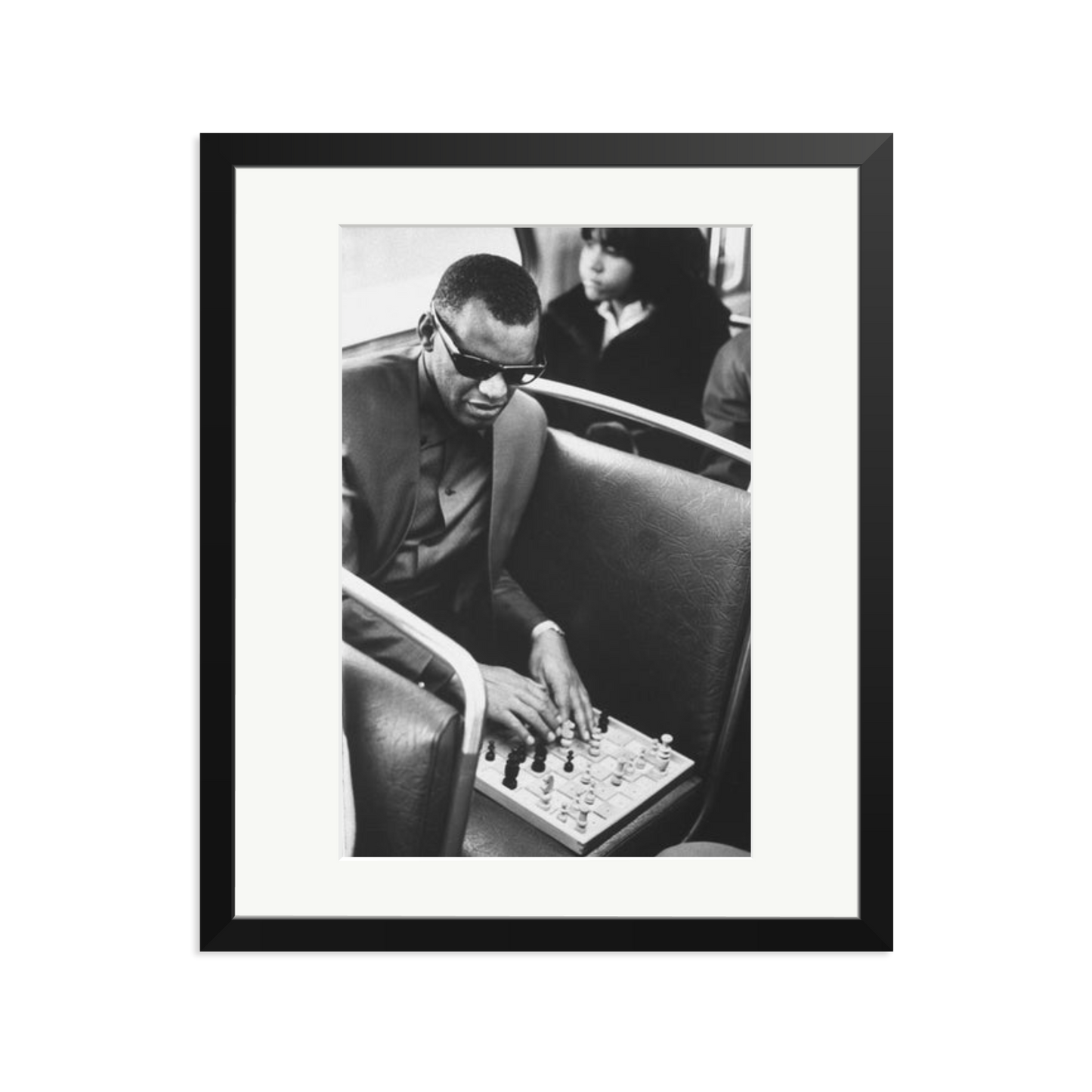Ray Charles Playing Chess Framed Print