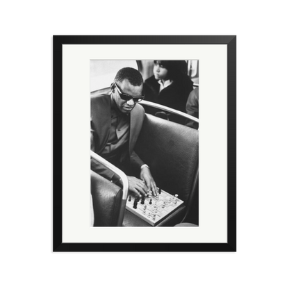 Ray Charles Playing Chess Framed Print