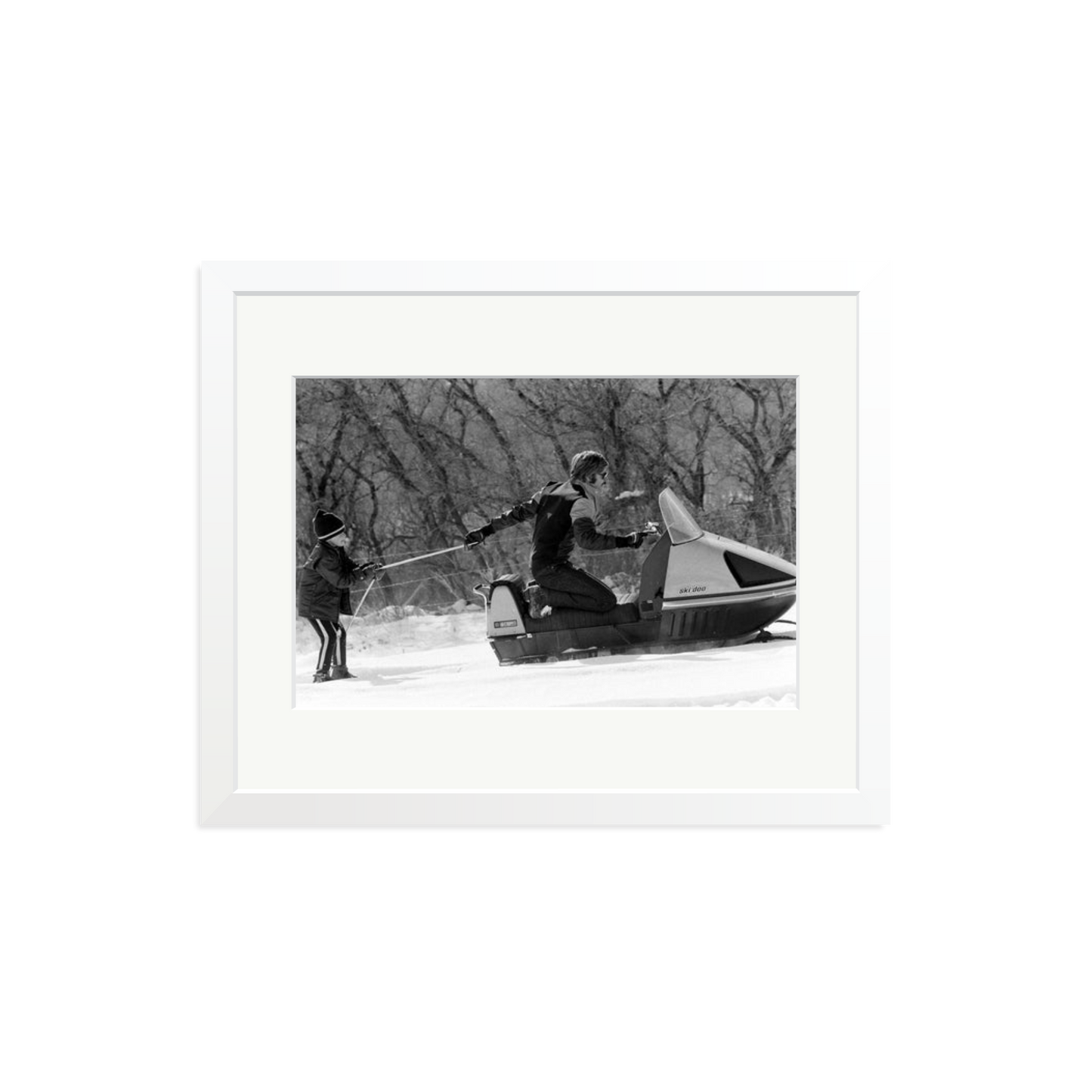 Robert Redford Snowmobile Framed Print