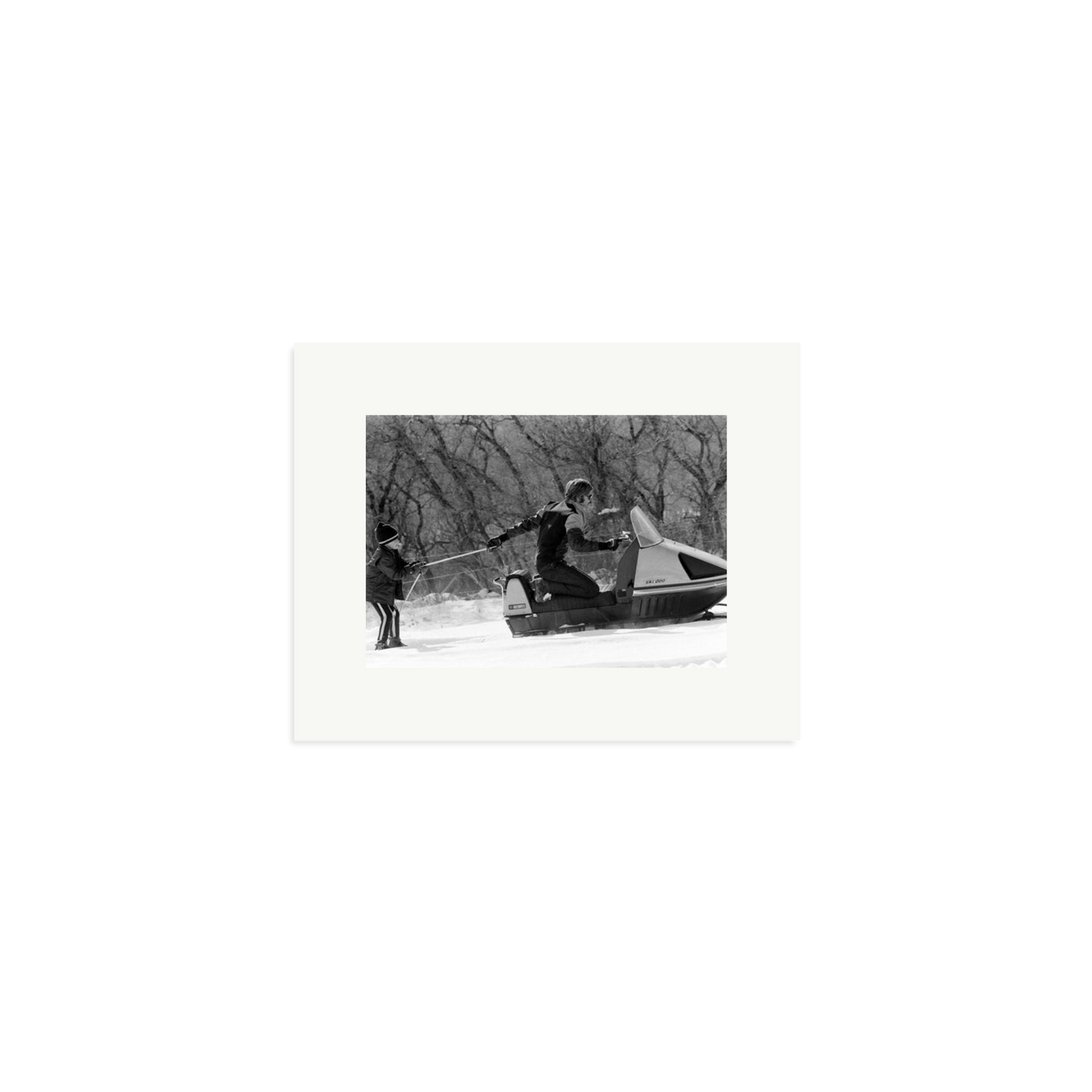 Robert Redford Snowmobile Framed Print