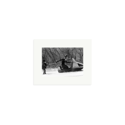 Robert Redford Snowmobile Framed Print