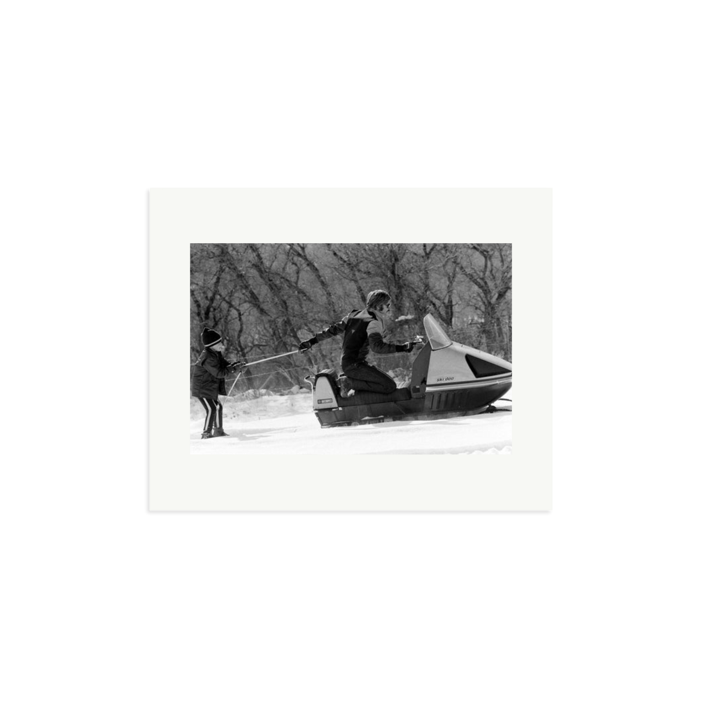 Robert Redford Snowmobile Framed Print