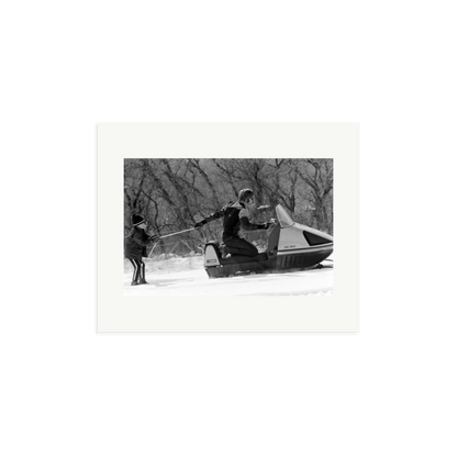 Robert Redford Snowmobile Framed Print