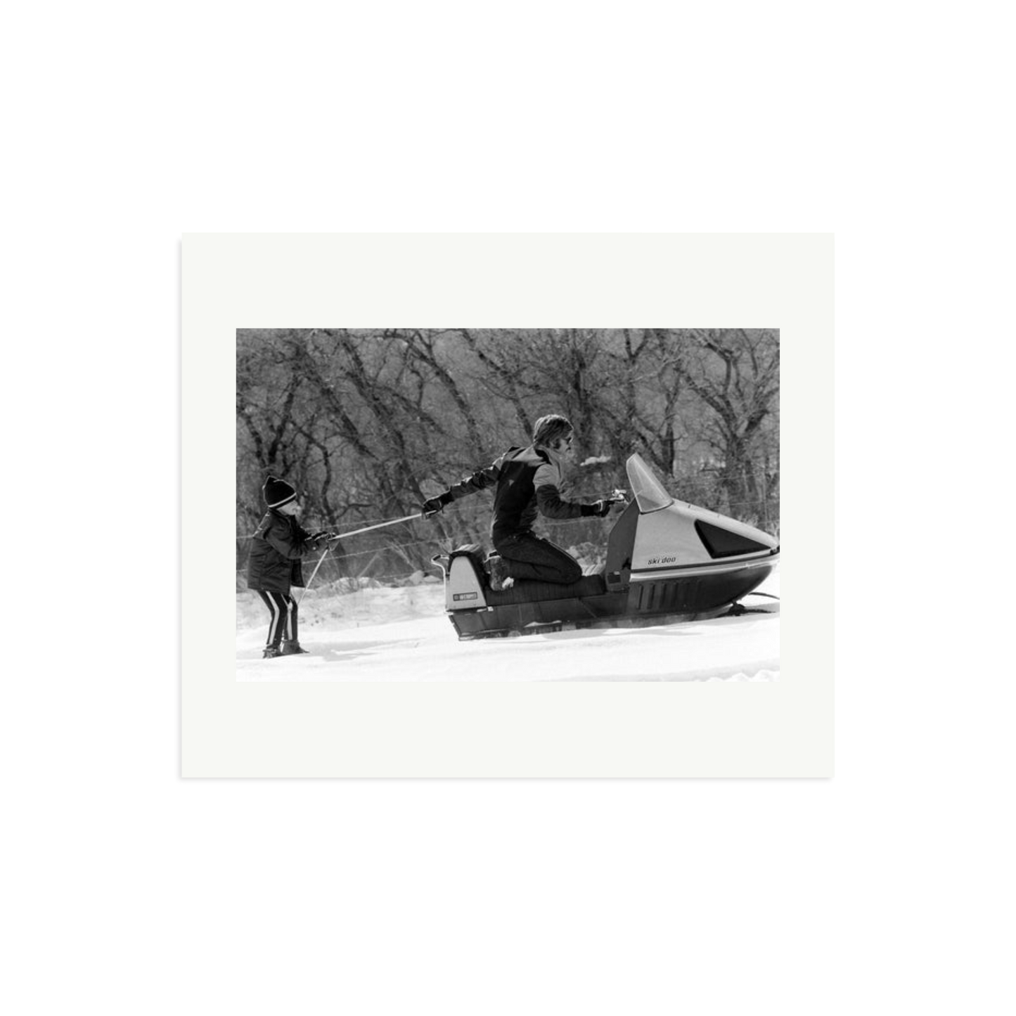 Robert Redford Snowmobile Framed Print