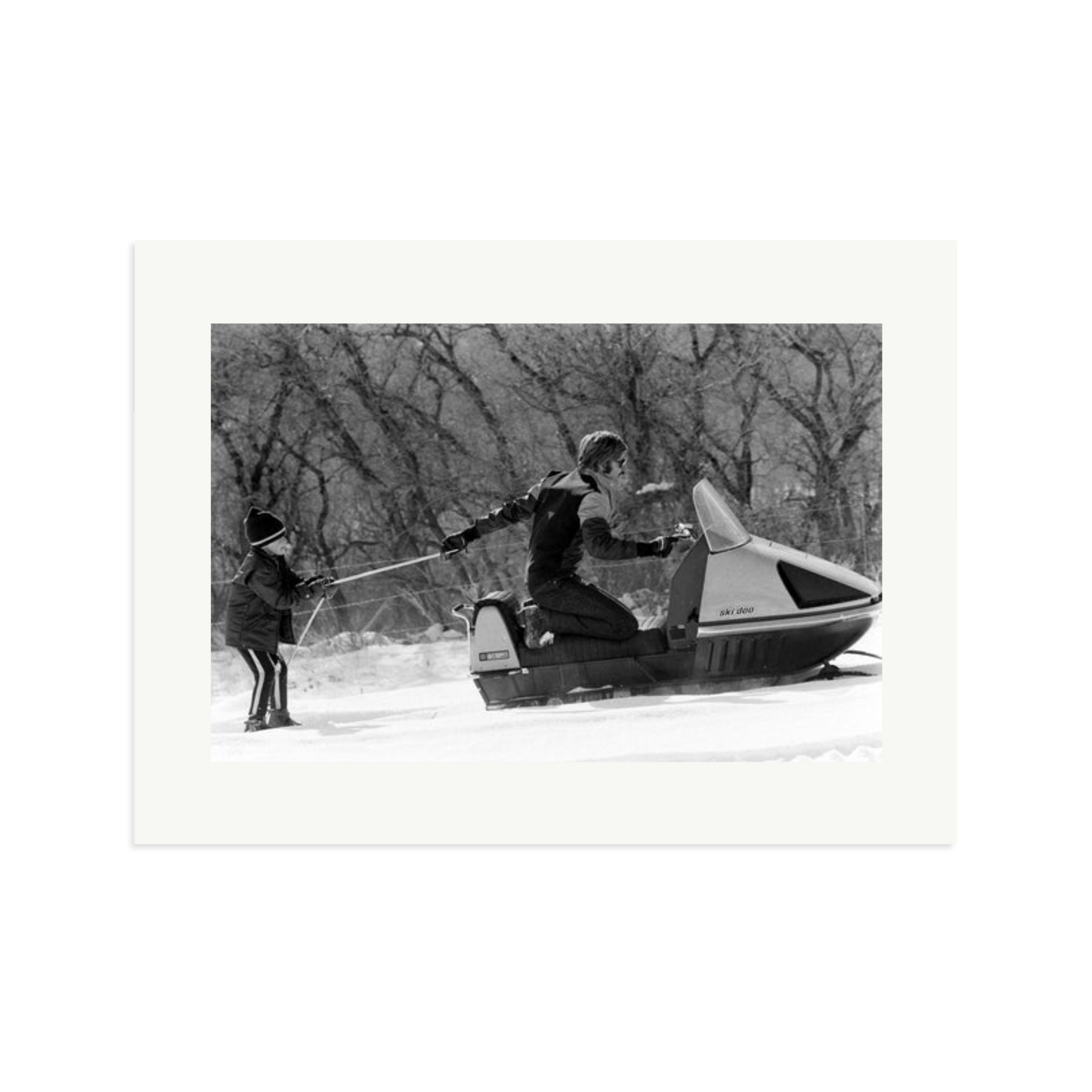 Robert Redford Snowmobile Framed Print