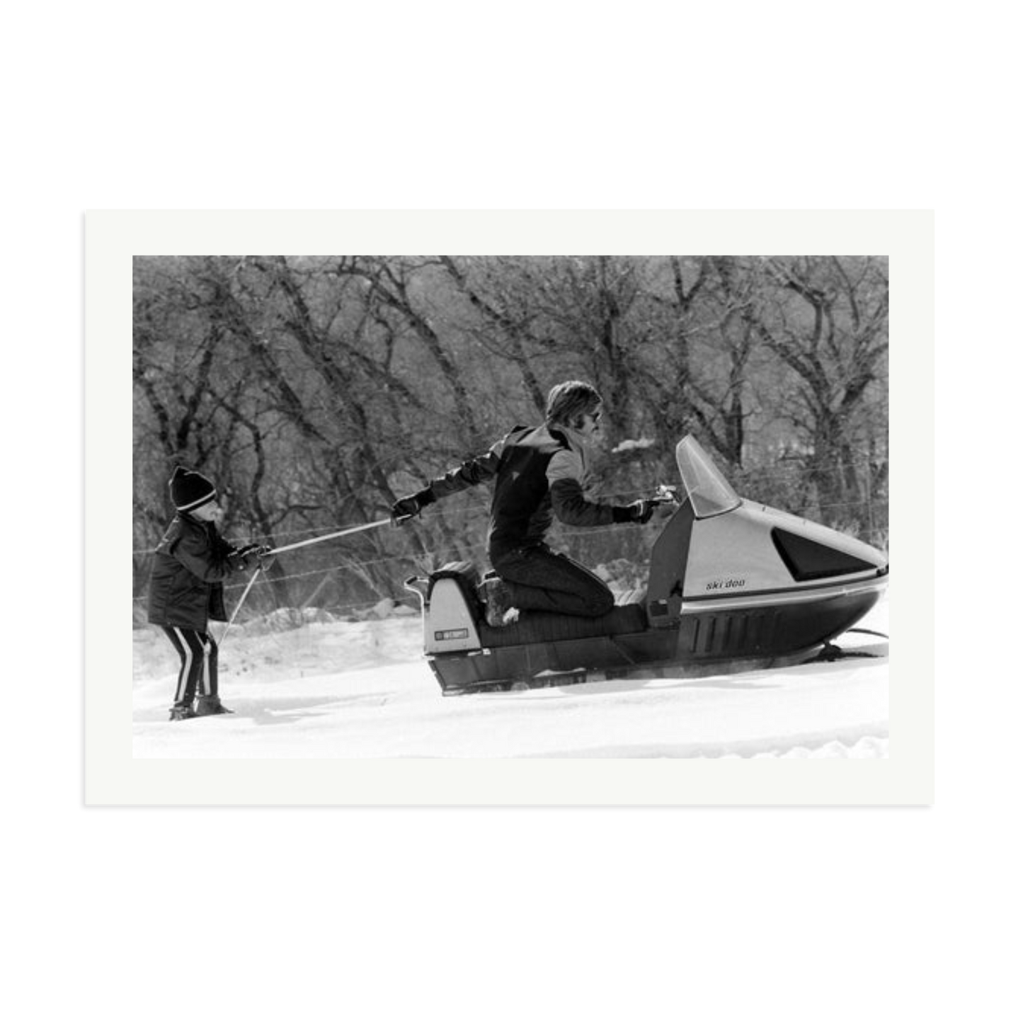 Robert Redford Snowmobile Framed Print