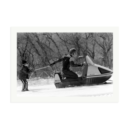 Robert Redford Snowmobile Framed Print