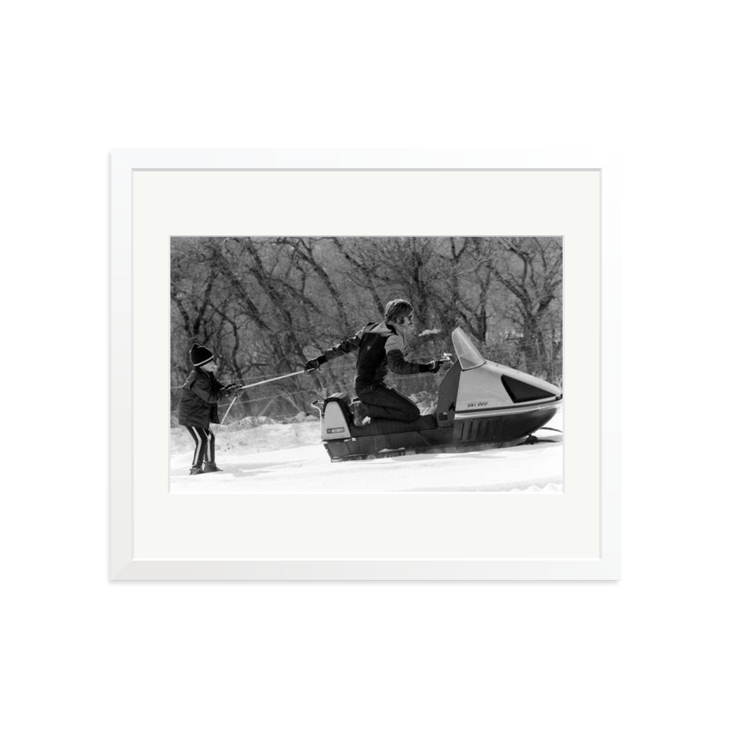 Robert Redford Snowmobile Framed Print