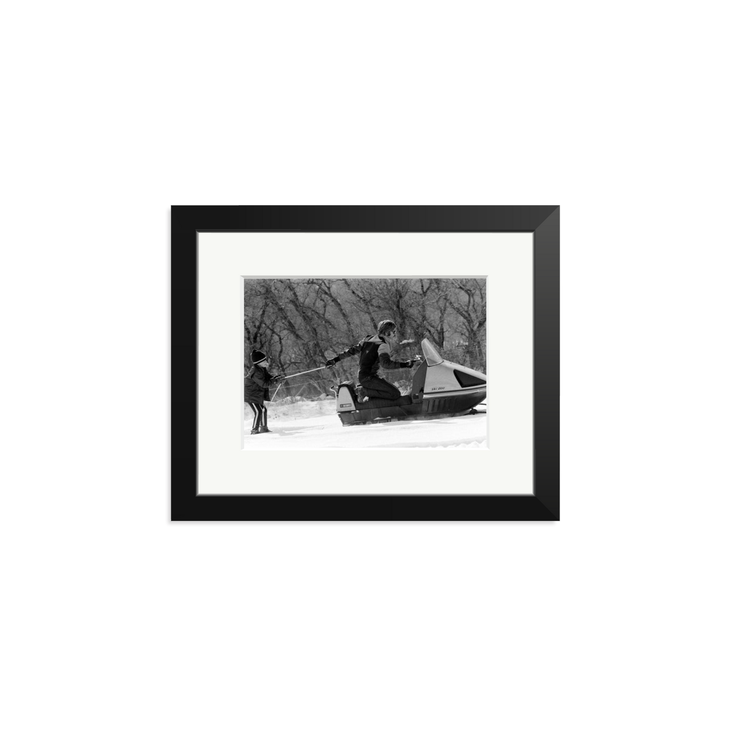 Robert Redford Snowmobile Framed Print