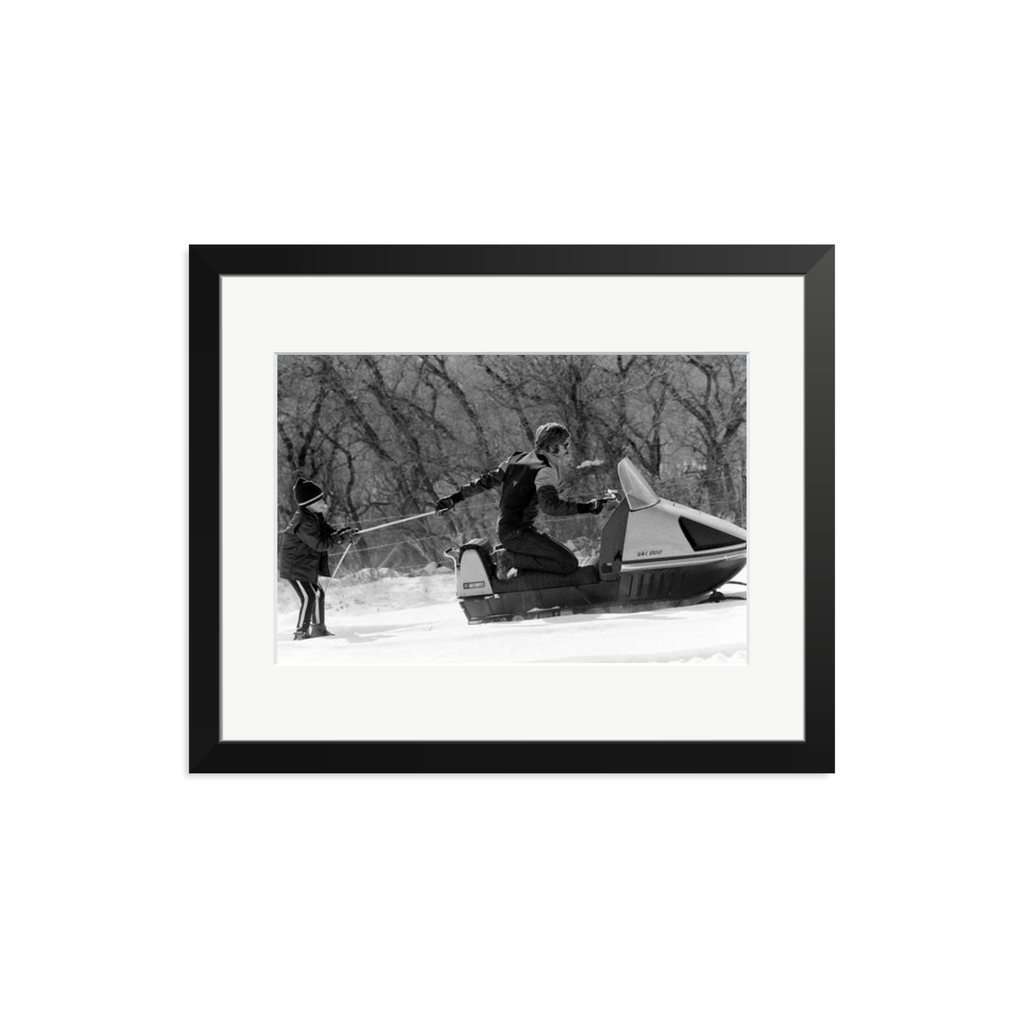 Robert Redford Snowmobile Framed Print