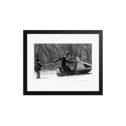 Robert Redford Snowmobile Framed Print