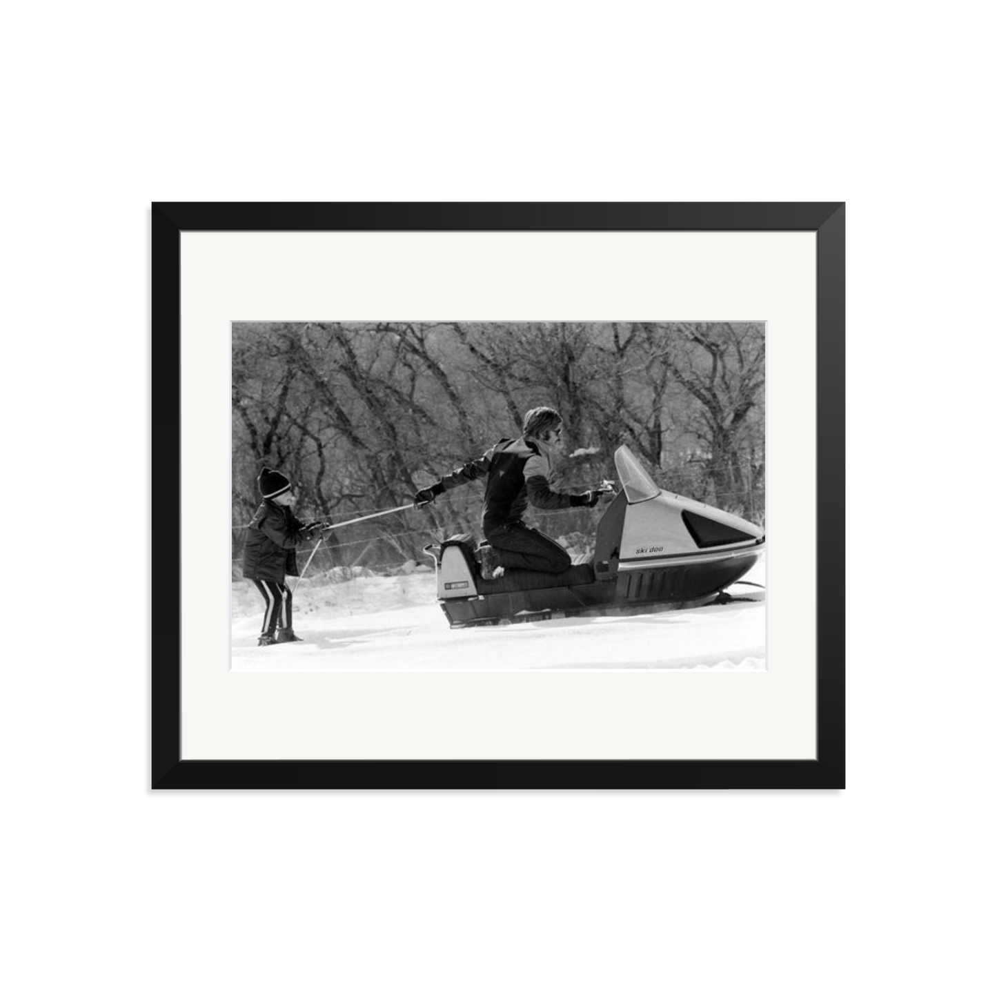 Robert Redford Snowmobile Framed Print