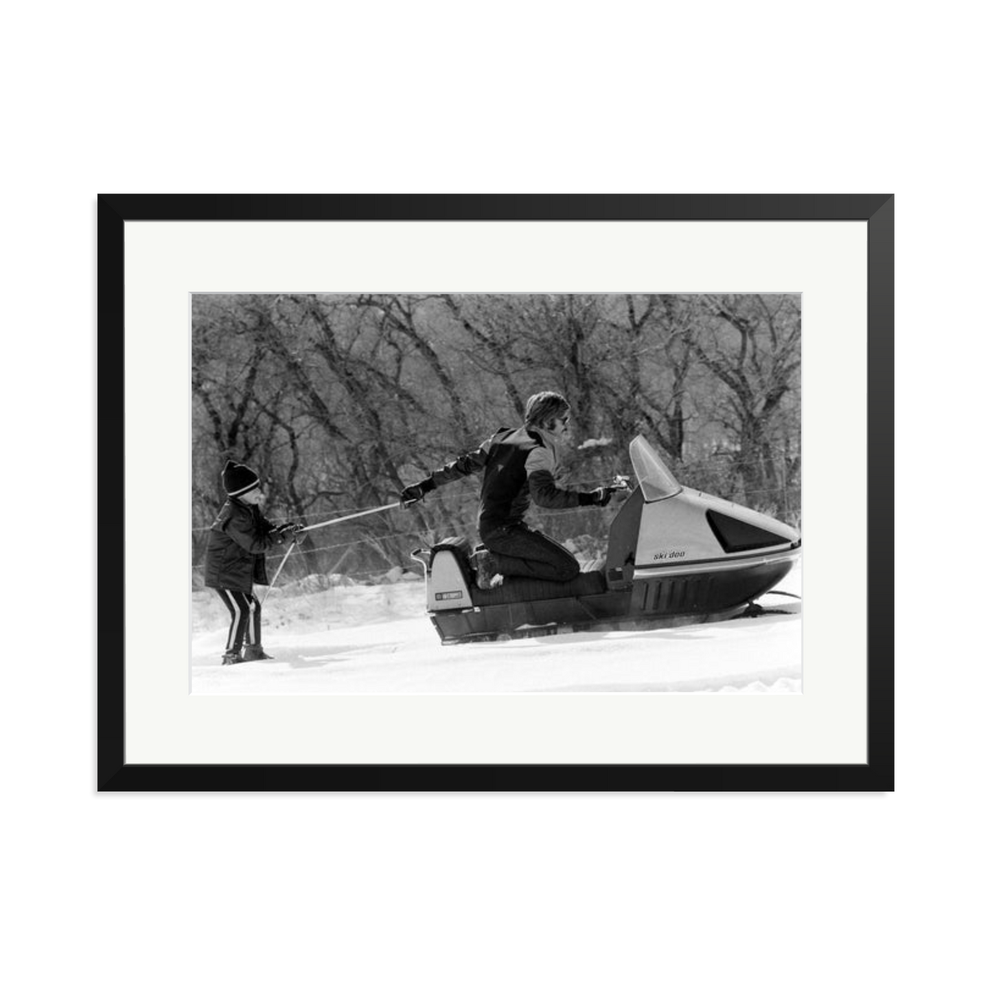 Robert Redford Snowmobile Framed Print