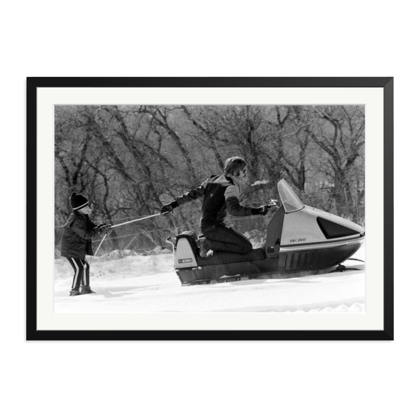 Robert Redford Snowmobile Framed Print