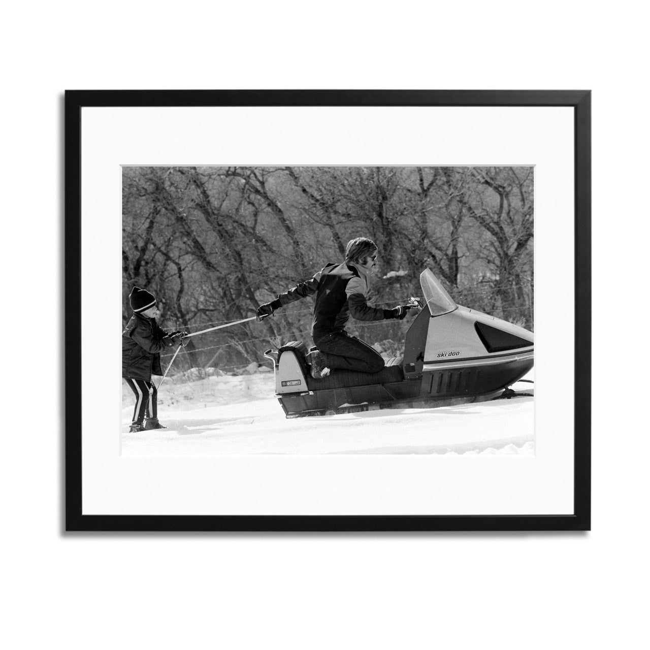 Robert Redford Snowmobile Framed Print