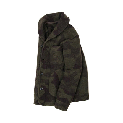 Rivay Hale Wool Cardigan in Olive Camouflage