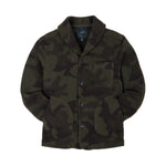 Rivay Hale Wool Cardigan in Olive Camouflage - Olive Camo