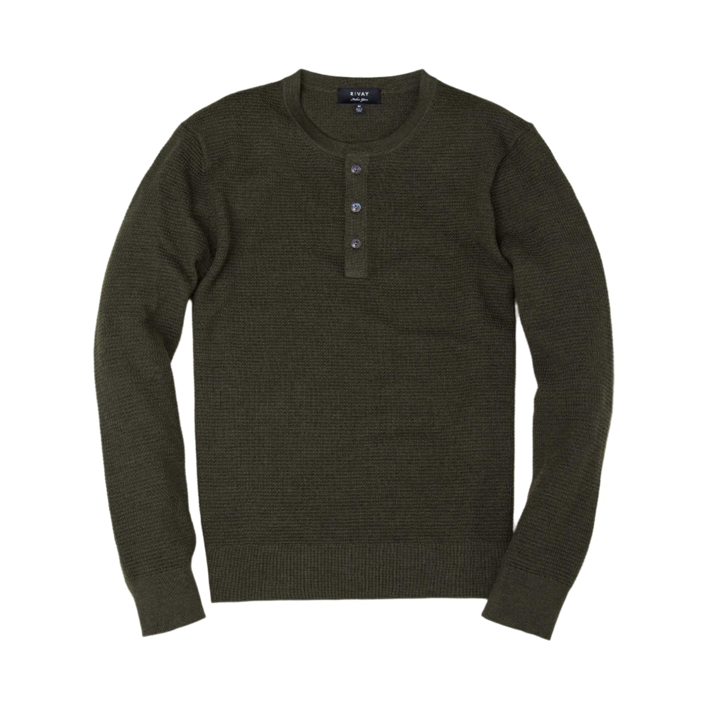 Rivay Cody Merino Waffle Henley