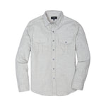 Rivay Cortina Brushed Cotton Camp Shirt in Light Grey - Light Grey